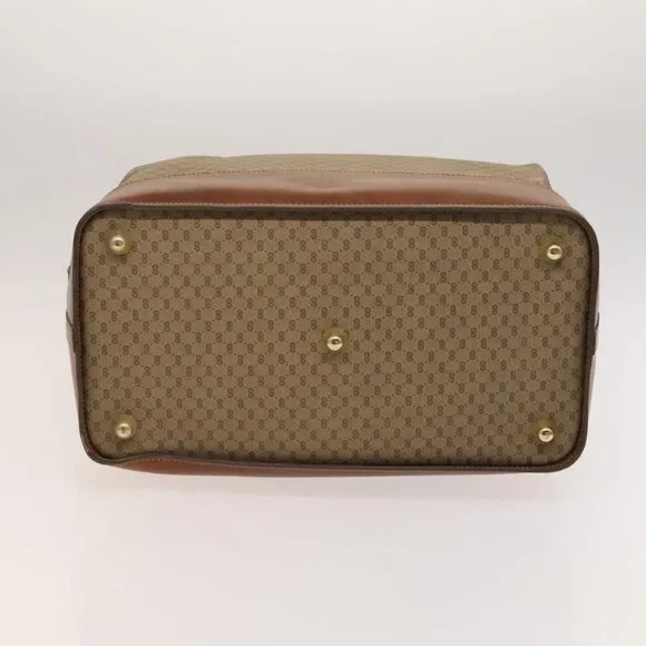 GUCCI Micro GG Supreme Boston Bag PVC Beige Gold - Picture 14 of 16